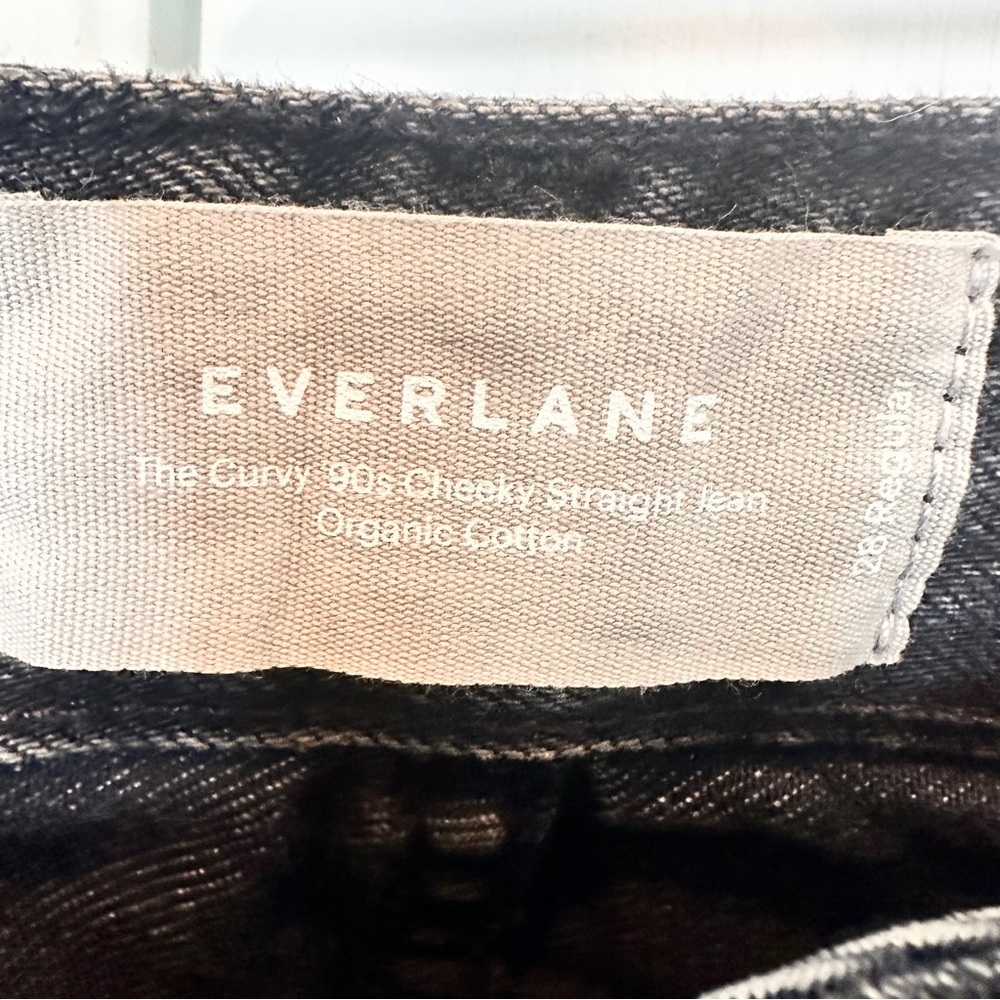 Everlane The Curvy‎ 90s Cheeky Straight Jean Washed Black Sz 28 Brand New $110 - Picture 14 of 16